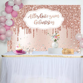 Rose Gold Funkeln Diamant Geburtstag Hintergrund